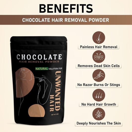 Chocolate Wax Powder -10minute painless Hair Removal