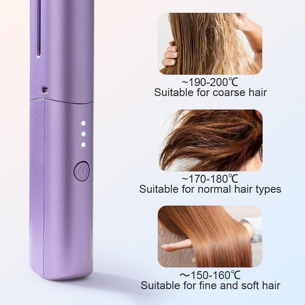 Meneflix Cordless Rechargeable  Hair Straightener Hot Comb