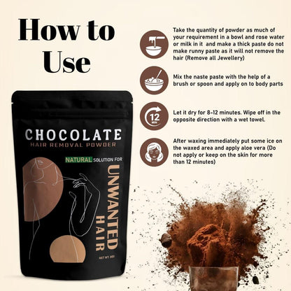 Chocolate Wax Powder -10minute painless Hair Removal