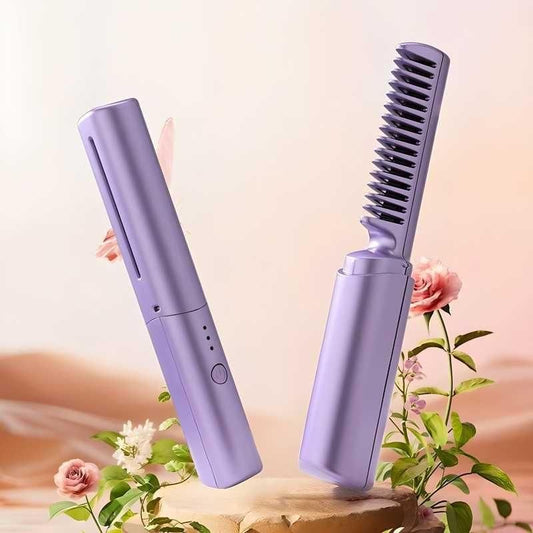 Meneflix Cordless Rechargeable  Hair Straightener Hot Comb