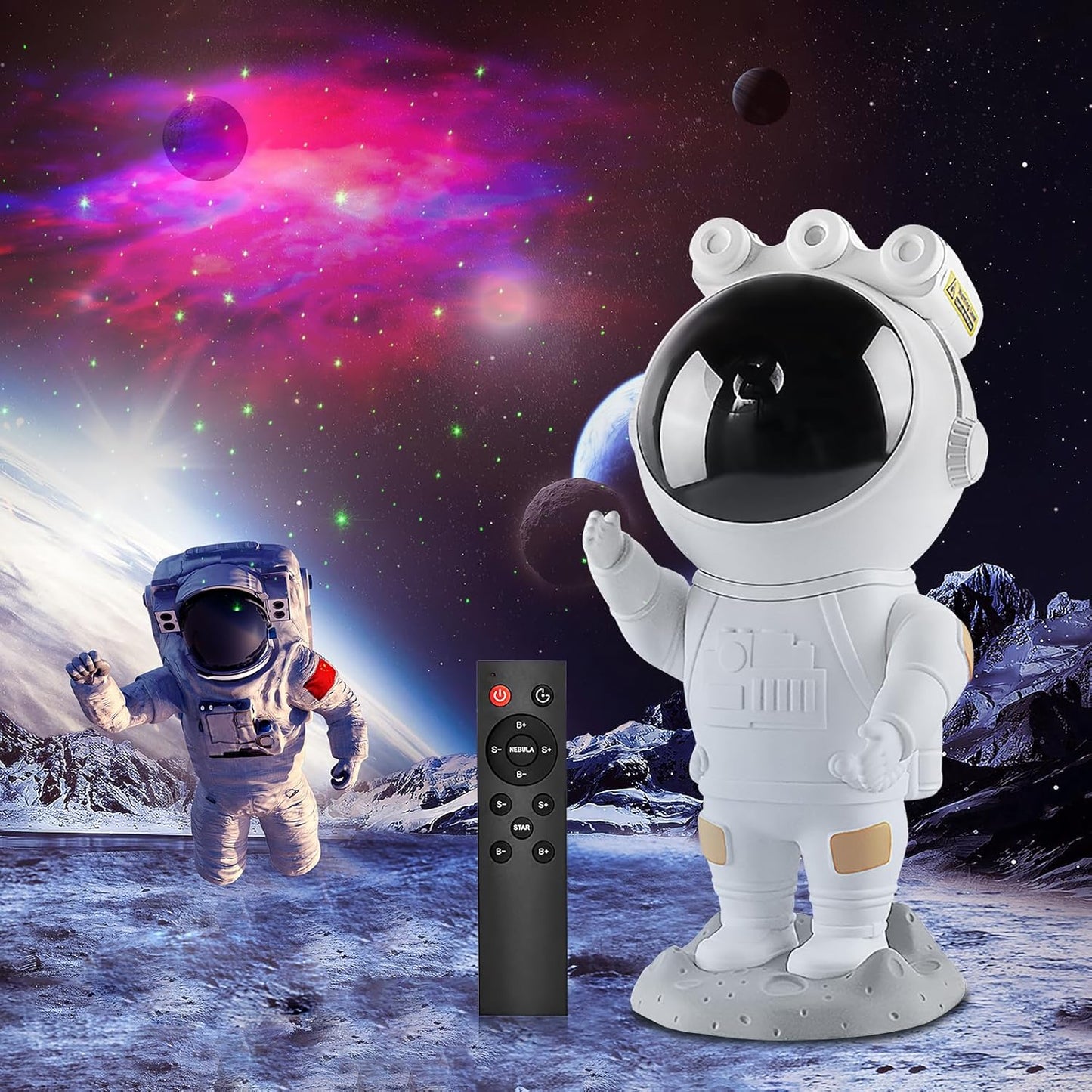 Astronaut Galaxy Night Lamp with Remote Control