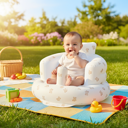 Inflatable Baby Seat in bright outdoor setting
