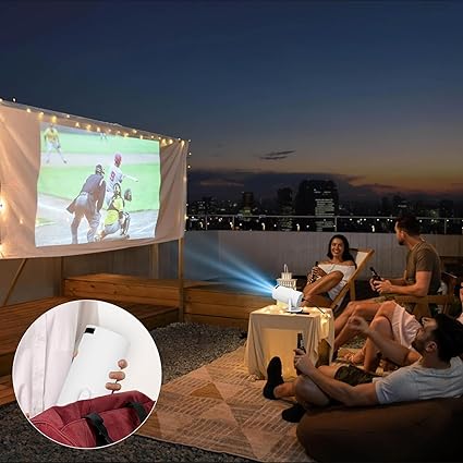 Newly Upgraded Mini Projector 🎥✨ | 180° Rotation | Auto Keystone | Bluetooth 5.0 | Ultra-Portable Home Theater