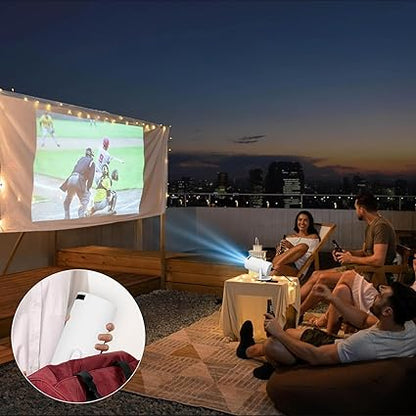 Newly Upgraded Mini Projector 🎥✨ | 180° Rotation | Auto Keystone | Bluetooth 5.0 | Ultra-Portable Home Theater