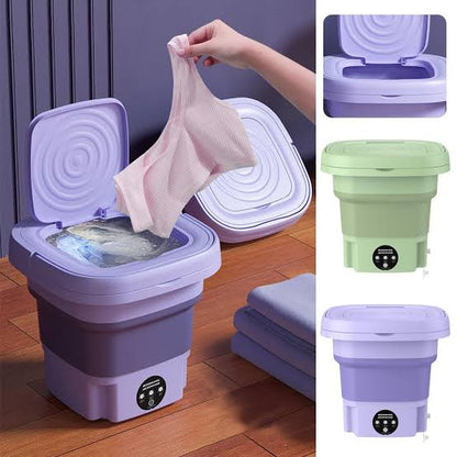 Foldable washing machine-8L-For travel, hostel students-10minute washing