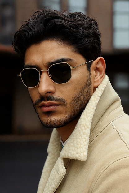 Suga Octagon Round Black Sunglass